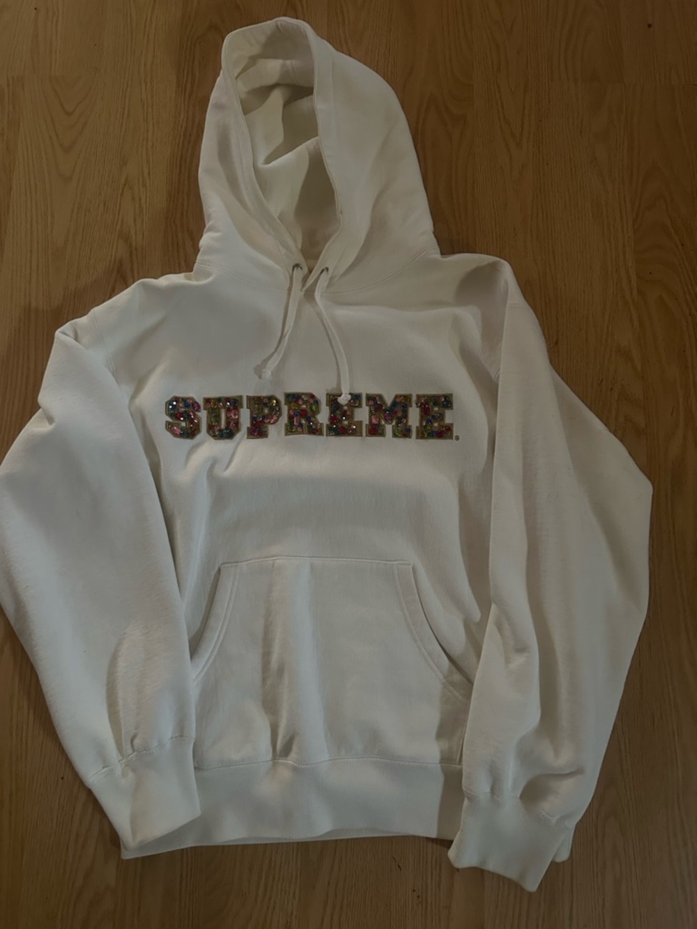 Supreme White Hoodie with Red Box Logo